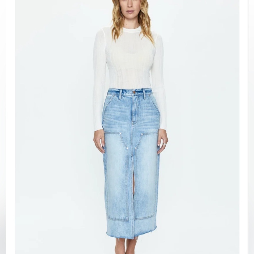 PISTOLA- long Denim Skirt NWT- Alice Coastal - Picture 4 of 9